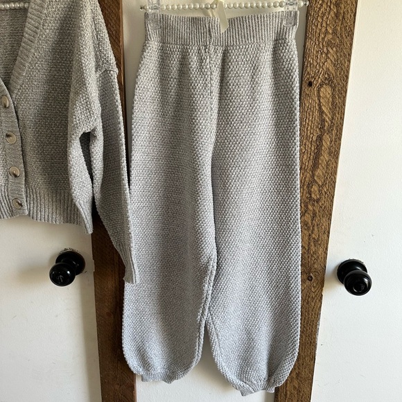 New Sincerely Jules Knit Lounge Set Button Crop Cardigan Sweater & Pants XS - Picture 6 of 16
